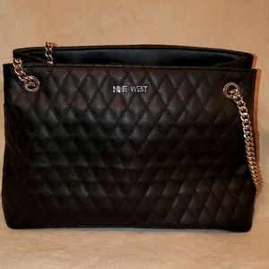 NineWest black quilted bag